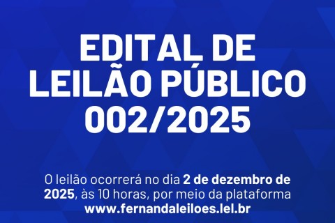 Morrinhos do Sul anuncia leilão público virtual para venda de bens do município