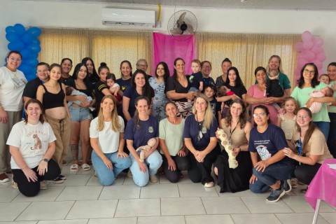 Encontro orienta gestantes e nutrizes sobre aleitamento materno em Três Cachoeiras