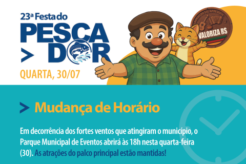 Festa do Pescador: organização altera horário de abertura do Parque de Eventos
