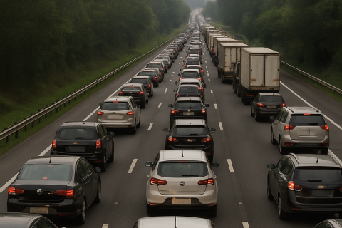 Automóvel atinge vaca sobre a BR-101 em Três Cachoeiras