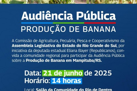 Audiência Pública sobre a Produção de Banana em Mampituba/RS