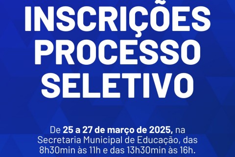 PROCESSO SELETIVO EM MORRINHOS DO SUL/RS