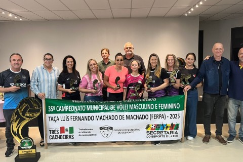 Premiação da Taça Ferpa reconhece destaques do voleibol de Três Cachoeiras