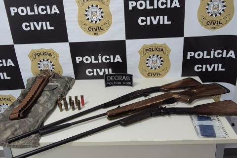 POLÍCIA CIVIL REALIZA AÇÃO CONTRA O ABIGEATO EM SANTO ANTONIO DA PATRULHA - UM HOMEM FOI PRESO COM ARMAS E MUNIÇÕES