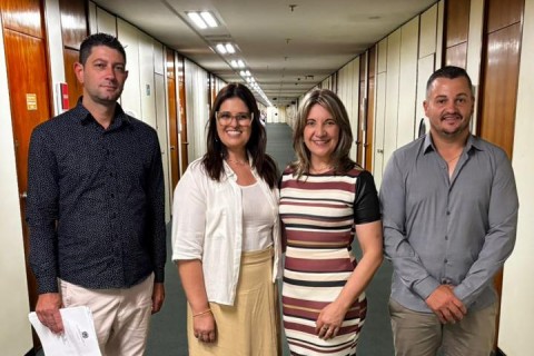 Vice-prefeita e vereadores de Morrinhos do Sul cumprem agenda em Brasília em busca de recursos
