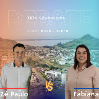 Debate eleitoral de Três Cachoeiras. Eleições 2024